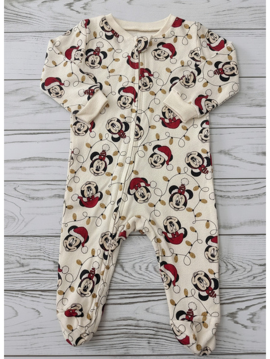 Other - Disney Baby Mickey & Minnie Christmas Footed Sleeper Pajamas 0-3 Months